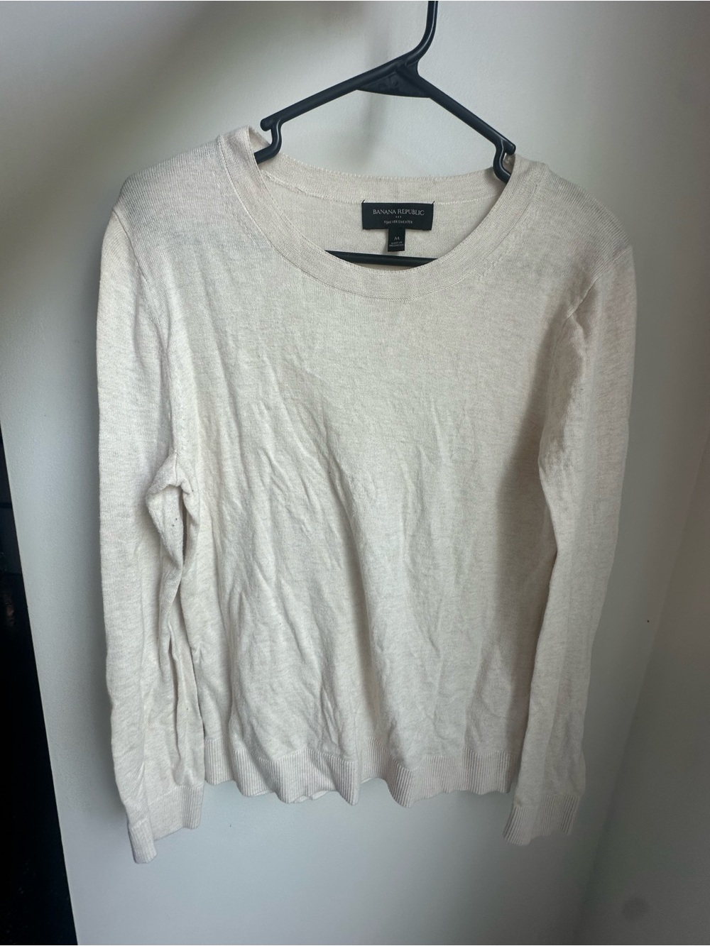 Banana Republic Light Cream Crewneck Sweater